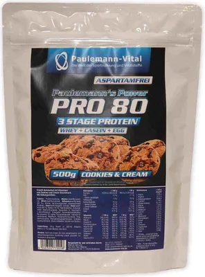Produktbild von Paulemann-Vital Pro 80 - 500 g-Beutel Cookies & Cream