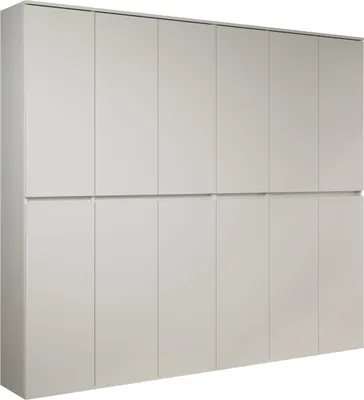 Produktbild von trendteam Garderobe Multifunktionsschrank Nevada 12-Türig Weiß Melamin B/H/T ca. 222/191/34 cm