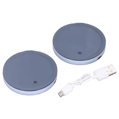 Imagen del producto de 2 luces LED de ambiente para portavasos de coche, 7 colores, 3 modos, función de carga USB, resistente al agua (IP67), antideslizante, de uso universal