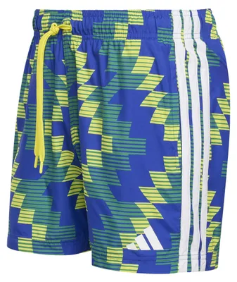 Zdjęcie produktu dla Strój kąpielowy męski adidas, inspirowany piłką nożną, z grafiką, 5-calowy, jasny żółty/biały