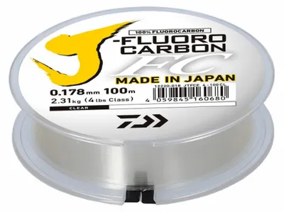Immagine prodotto di DAIWA J-Fluorocarbon Leader, 50m, 0,65mm, 22,4kg / 49,38lbs, trasparente, filo da pesca in fluorocarbonio, 12220-065