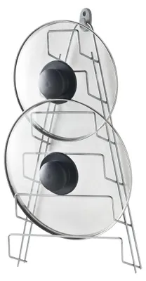Deckelhalter für 6 Deckel, Wandmontage, 23x7x42 cm, mehrfarbig