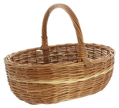 Produktbild von Einkaufskorb Natur Weide oval 49x36cm – Tragekorb