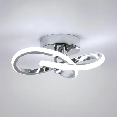 Obrázok produktu pre Moderné LED stropné svietidlo, 22W, 2500 lúmenov, chrómové, studená biela (6500K)