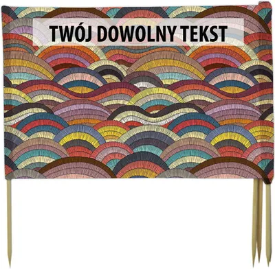 Zdjęcie produktu dla PARAWAN PLAŻOWY Kolorowe półkola z indywidualnym napisem 5 PANELI 38.5