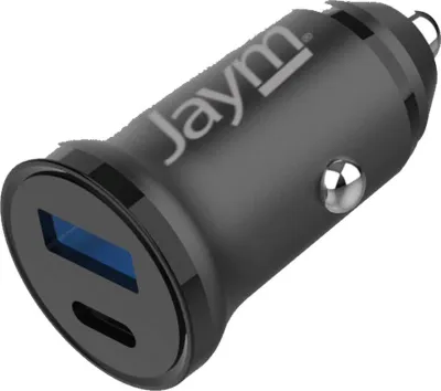 Immagine prodotto di Jaym, caricatore per auto 30W USB-A QC / USB-C PD veloce, nero