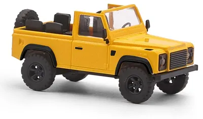 Immagine prodotto di Busch 54392 - Land Rover Defender 90 decappottabile, giallo, in scala 1/87 - NOVITÀ - Nuovo