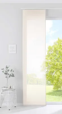 Schiebegardine halbtransparent HxB 245x60 cm creme