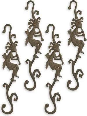 Produktbild von Ein Satz von 4 gusseisernen Haken Replikat Retro Design Dekoration
