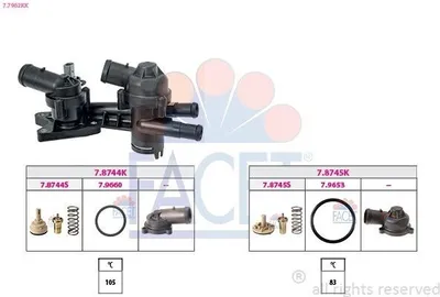 Produktbild von FACET Thermostat Kühlmittel für VW GOLF VI (5K1) Golf V Schrägheck (1K1) TIGUAN (5N) Passat Variant (3C5) für AUDI A3 Sportback (8PA)