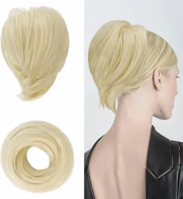 Image de Postiche Extensions de cheveux Extension queue de cheval blond platine 20cm