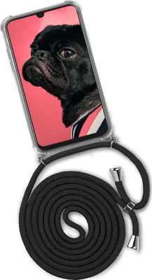 Produktbild von TWIST-Case + TWIST-Cord für Samsung Galaxy A70, Farbe:Black Diamond (Silber)