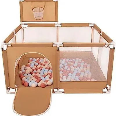Produktbild von Famanu Spielbox - Sicher, Tragbar, Einfach Aufzubauen - Weiß