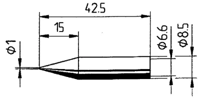 Produktbild von Ersa Lötspitze Bleistiftform 842 BD Spitzen-Groesse 1 mm Inhalt 1 St
