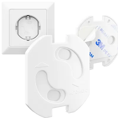 Produktbild von deleyCON 10x Kindersicherung für Steckdosen und Steckdosenleisten mit Drehmechanik Kinderschutz Steckdosenschutz Steckdosensicherung Baby Kleinkinder