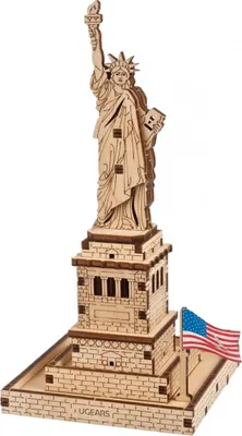 Zdjęcie produktu dla Drewniane puzzle mechaniczne Ugears 3D Statua Wolności