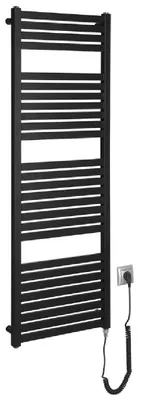 Obrázek produktu pro Aqualine Topení - Topné těleso Tondi-E 450x1330 mm, 500 W, matná černá DE476T