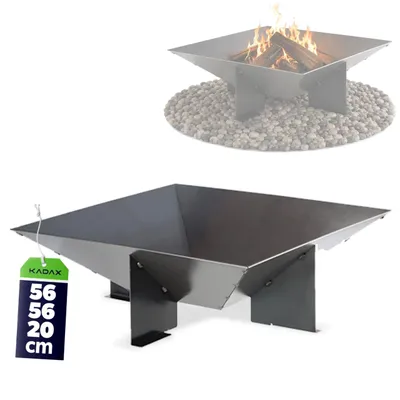 Produktbild von KADAX Garten-Feuerstelle, Grill, Stahlschale 56 cm