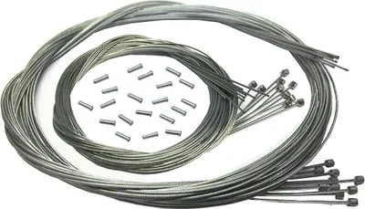 Produktbild von 10x Bremszüge 10x Schaltzüge 20x Endhülse MTB, ATB , Fahrrad Bremsseil Schaltzug
