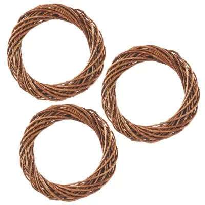 Produktbild von Kobolo Dekokranz NATURE 3er Set Ø 20 cm Zweigkränze Dekoringe Naturkranz Türkranz Tischkranz Bastelkranz Kranzrohling Floristikdeko DIY Kranzdeko