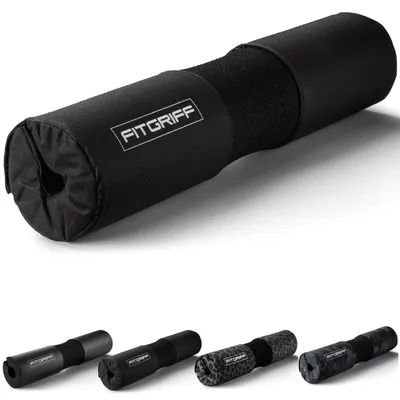 Produktbild von Fitgriff® Langhantel Polster, Hip Thrust Pad mit Klettverschluss - Hantel Nackenpolster - Polsterung für Squats, Booty Training, Gym (Schwarz)