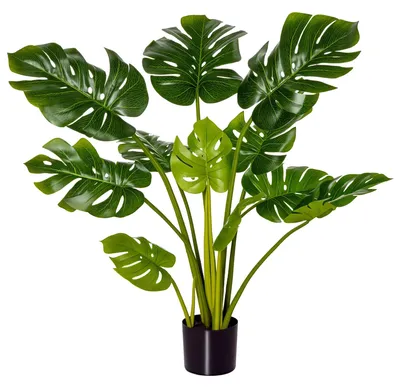 Produktbild von HOMCOM Künstliche Pflanzen 110 cm Künstlicher Monstera im Topf Kunstbaum