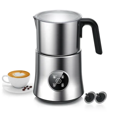 Produktbild von Tekoo Milchaufschäumer Elektrisch 500ml, 4-in-1 für Kalt & Warm, 4 Programme, Edelstahl