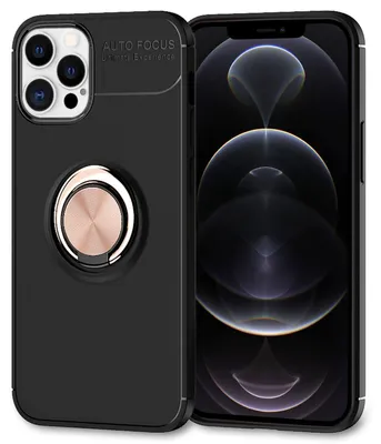 Produktbild von NALIA Ring Handyhülle für iPhone 12 Pro Max, Handy Cover Case Schutz Tasche TPU Etui Rose Gold