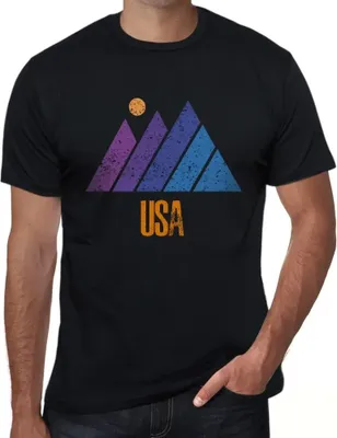 Produktbild von Herren Grafik T-Shirt Gebirge usa – Mountain Usa – Öko-Verantwortlich Vintage Jahrgang Kurzarm Lustige Druck Geburtstag Geschenk Mann