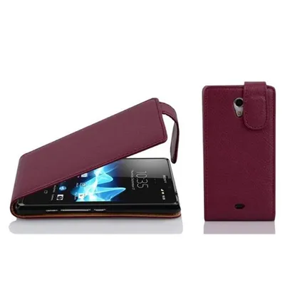 Zdjęcie produktu dla Etui ochronne Cadorabo do Sony Xperia T w kolorze fioletowym Etui z klapką na telefon komórkowy Etui Pokrowiec imitacja skóry