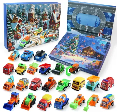 Obrázek produktu pro Adventní kalendář pro dívky ve věku 3 až 12 let - 24 kusů - Auto - Adventní kalendář pro děti - Zábavná hračka