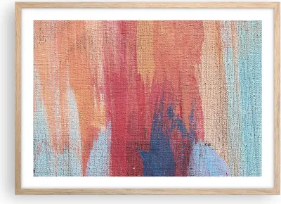 Produktbild von Gerahmtes Poster - Rahmen in heller Eiche - Die Farben Farben Abstraktion - 70x50 cm - Wand Bild - Wanddeko - Wandbilder - Kunstposter - Wandposter - Bilderrahmen - Bilder - P2NAA70x50-5069