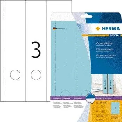 Produktbild von HERMA - Rückenetikett 5138 breit/lang 61x297mm selbstklebend blau | 32 Stück