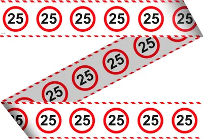 Produktbild von Absperrband für den 25 Geburtstag 15m lang