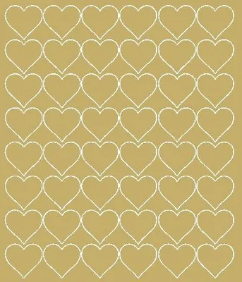 Obrázek produktu pro Valentýnské srdíčkové samolepky, 3 cm, 48 kusů, matná zlatá