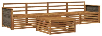 Produktbild von vidaXL Outdoor-Sofagarnitur 5 pcs Natur Massivholz Akazie