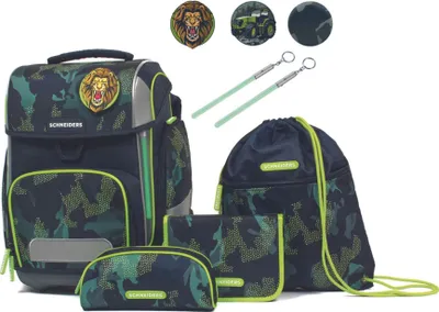Produktbild von Schneiders 78449-292 Schultaschenset Ergolite - 9tlg. Camo Rush anthracite