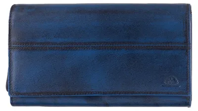 Image de GREENBURRY porte-monnaie Destressed Long Wallet RFID Navy Blue bleu marine