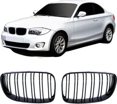 Produktbild von Premium Sport Kühlergrill schwarz Doppelsteg passend für BMW E81 E82 E87 E88 Facelift