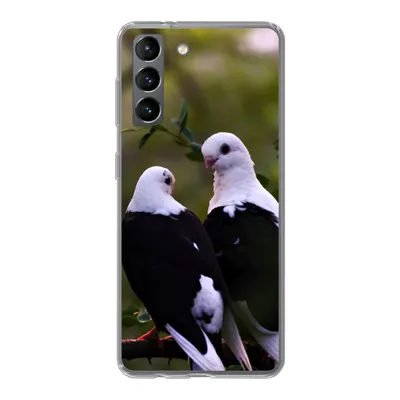 Produktbild von MuchoWow® Handyhülle Schutzhülle Hülle für Samsung Galaxy S21 Vögel - Zweig - Blätter Silikon Softcase Handy Hülle - Softcase