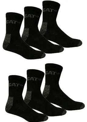 Produktbild von Caterpillar 6 Paar Work Quater Socks Arbeitssocke - Größe: 41-45 - Farbe: schwarz