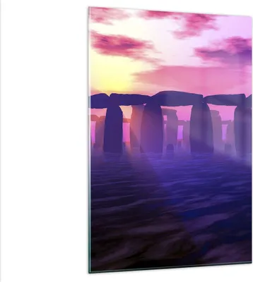 Produktbild von Bilder auf glas - Einteilig - Stonehenge Kreis Geheimnis Geschichte - 80x120cm - Glasbilder - Wandbilder - Bilder - Wanddekoration aus Glas - Glas Bilder - Wandbild auf Glas - GPA80x120-1244