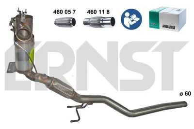 Produktbild von ERNST 920063 Dieselpartikelfilter DPF für VW TIGUAN (5N) Euro 5 Abgasanlage Diesel