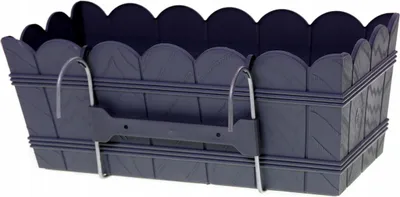 Obrázok produktu pre Balkónový kvetináč bez taniera Elba 40 cm antracitový s držadlami
