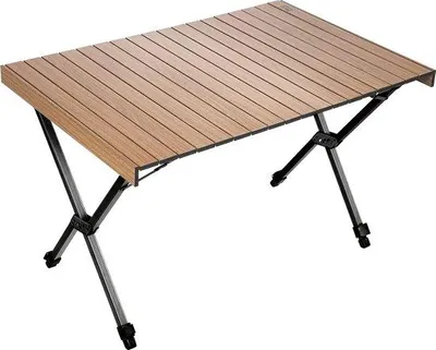 Image de Table pliante de camping en aluminium Unyqoos® : 108 x 71 x 68,5 cm – pliable, réglable en hauteur, mobile, capacité de charge jusqu'à 50 kg, table de pique-nique et de jardin pour 4 à 6 personnes