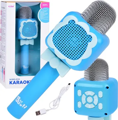 Zdjęcie produktu dla Bezprzewodowy mikrofon dla dzieci KARAOKE Nagrywanie Bluetooth IN0168
