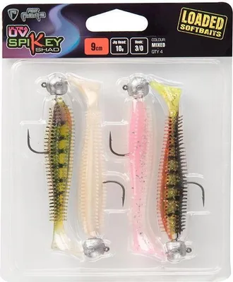 Produktbild von Fox Rage Lure Packs UV Spikey Shad Loaded 9cm 12g 3/0
