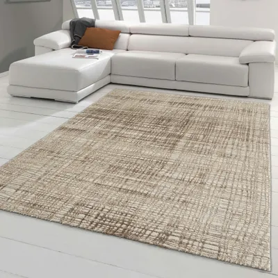 Immagine prodotto di Tappeto da salotto Adventure a righe astratte in beige-oro dimensioni - 120 x 170 cm