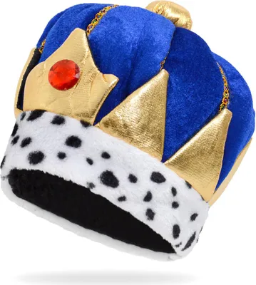 Produktbild von Königskrone für Erwachsene & Kinder – Bunte Krone für Party, Karneval & Kostüm – Vielseitige Krone für Könige, Prinzen & Prinzessinnen – Festliches Accessoire für Fasching, Motto-Party & Verkleidung Motiv wählen: KH-231 - blau