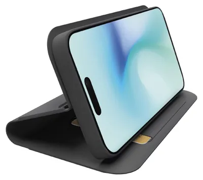 Produktbild von SBS Klapphülle mit Ständer und Soft-Touch-Oberfläche für das iPhone 16 Pro